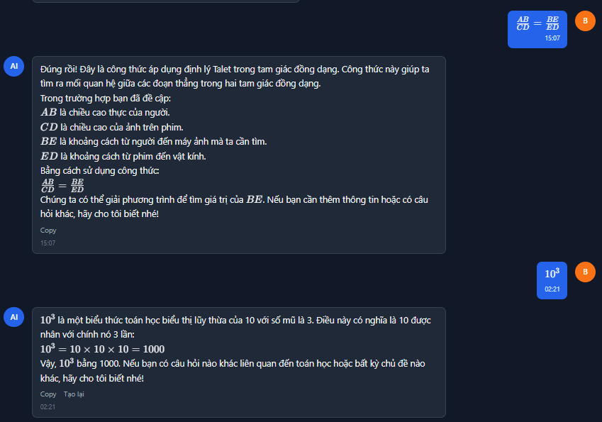 AI Chat Tutor - tính năng hỗ trợ học tập