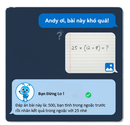 Giao diện AI Chat Tutor - màn hình chat